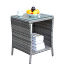 Outdoor Patio Furniture 1 Coffee Table With Clear Tempered Glass